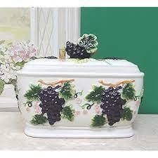 bread box with grape design yahoo